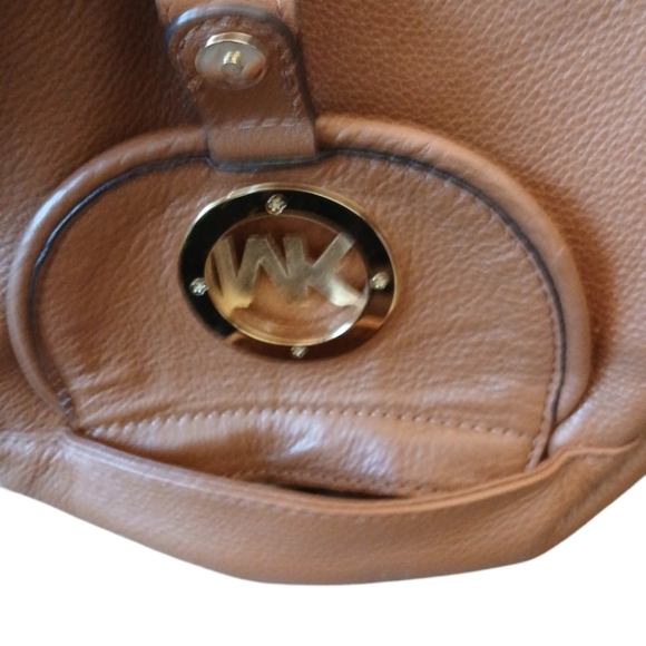 Michael Kors Brown Pebbled Leather Shoulder Bag - Picture 12 of 14